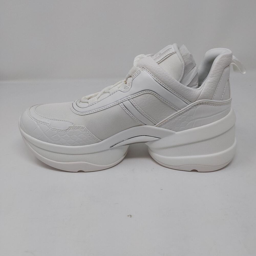 Michael Kors Olympia Trainer Optic White Chunky Sneakers Womens 10 49F4OLFS1D - Picture 9 of 16